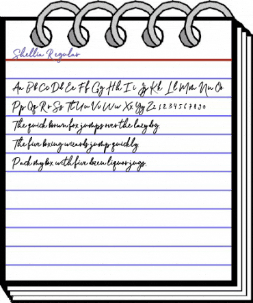 Shellia Regular animated font preview