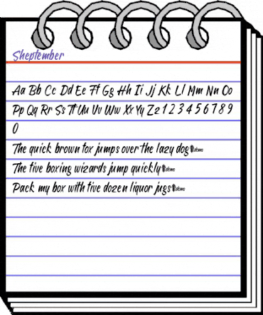 Sheptember Regular animated font preview