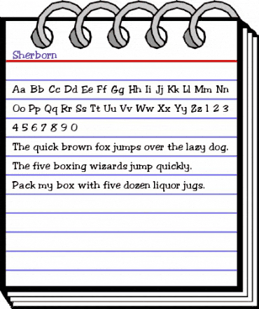 Sherborn Regular animated font preview