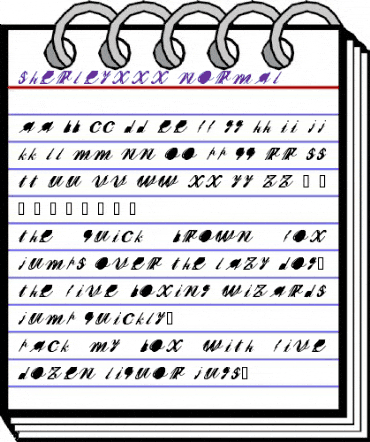 SherleyXXX Normal animated font preview