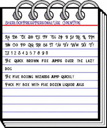 Sherlock Press Personal Use Regular animated font preview