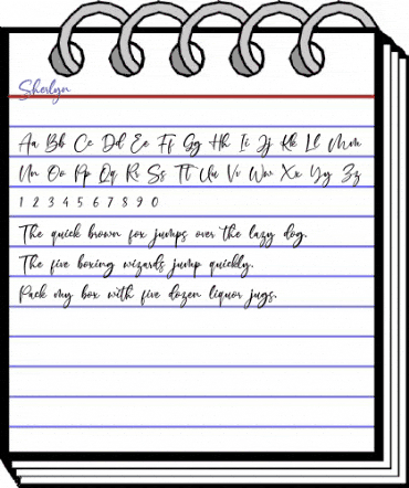 Sherlyn Regular animated font preview