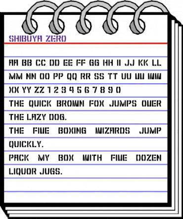 Shibuya Zero Regular animated font preview Shibuya Zero Regular animated font preview