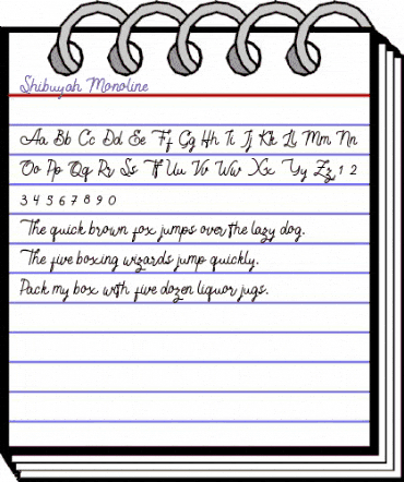 Shibuyah Monoline Regular animated font preview Shibuyah Monoline Regular animated font preview