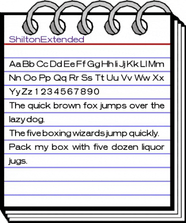 ShiltonExtended Regular animated font preview