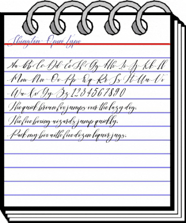 Shington Regular animated font preview Shington Regular animated font preview