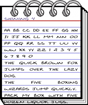 Shining 4 Regular animated font preview Shining 4 Regular animated font preview