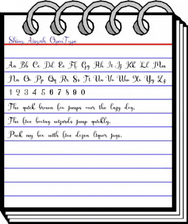 ShinyAisyah Regular animated font preview ShinyAisyah Regular animated font preview