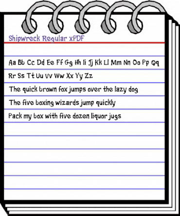 Shipwreck Regular animated font preview Shipwreck Regular animated font preview