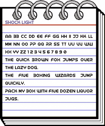 Shock Light animated font preview Shock Light animated font preview