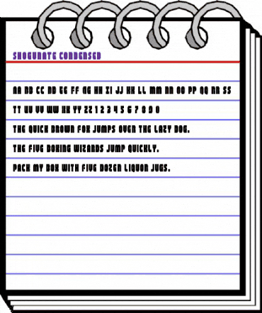 Shogunate Condensed Condensed animated font preview Shogunate Condensed Condensed animated font preview