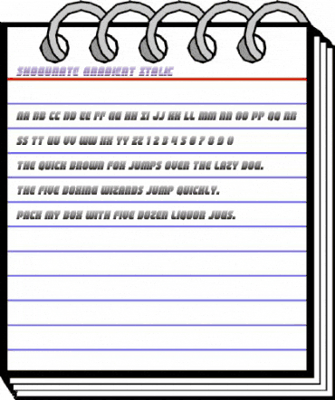 Shogunate Gradient Italic Italic animated font preview Shogunate Gradient Italic Italic animated font preview