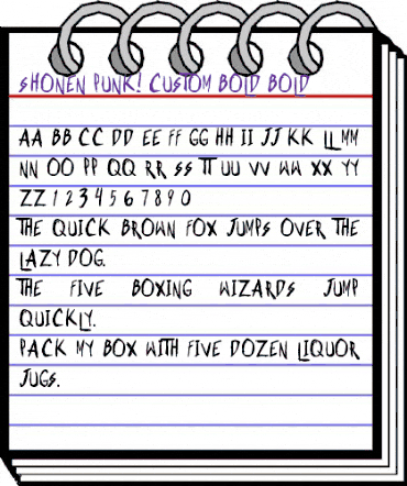 Shonen Punk! Custom Bold Bold animated font preview