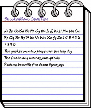 Shooken Regular animated font preview