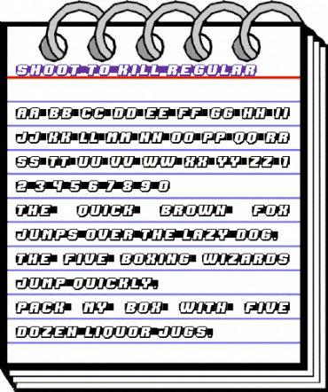 Shoot to Kill Regular animated font preview Shoot to Kill Regular animated font preview
