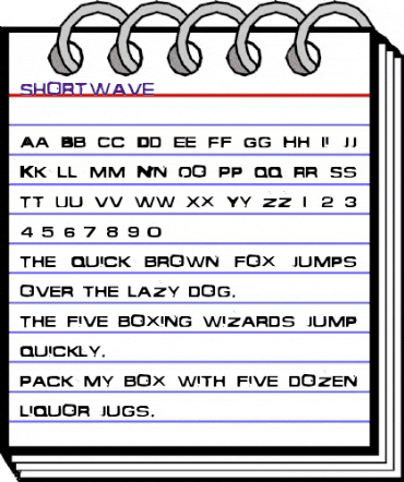 Shortwave Regular animated font preview