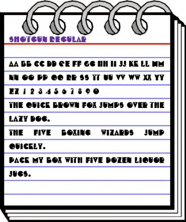 Shotgun Regular animated font preview