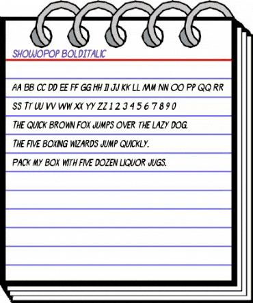 Shoujo Pop! Bold Italic animated font preview Shoujo Pop! Bold Italic animated font preview