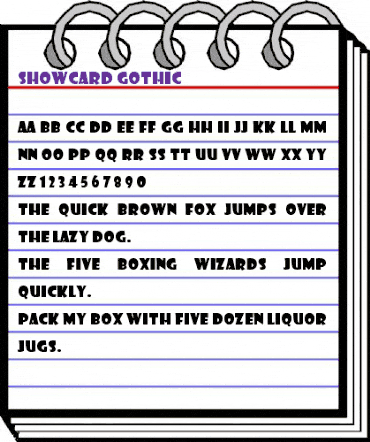 Showcard Gothic Regular animated font preview Showcard Gothic Regular animated font preview