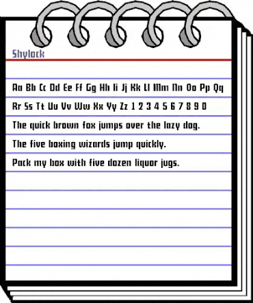 Shylock Regular animated font preview Shylock Regular animated font preview