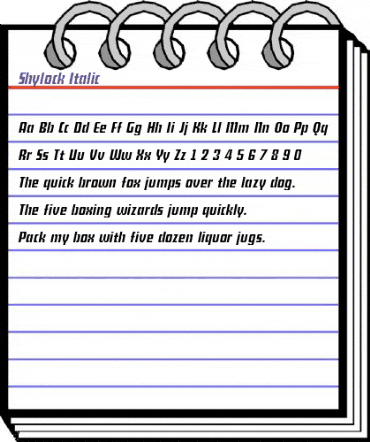 Shylock Italic animated font preview Shylock Italic animated font preview