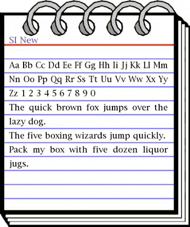 SI New Regular animated font preview