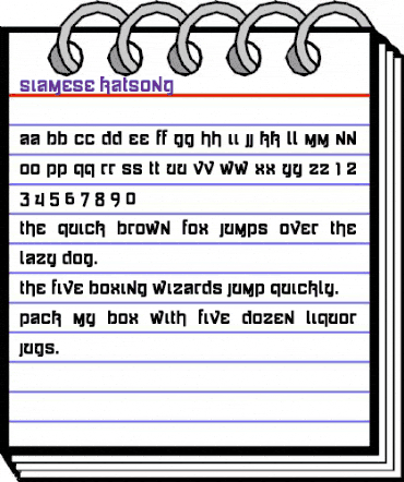 Siamese Katsong Regular animated font preview Siamese Katsong Regular animated font preview