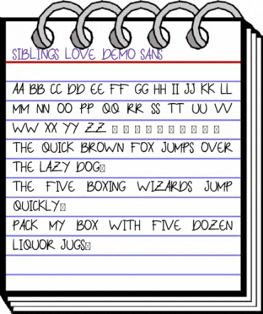Siblings Love Demo Sans animated font preview
