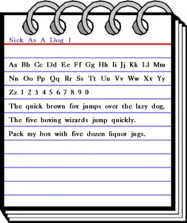 Sick As A Dog 1 Bold animated font preview Sick As A Dog 1 Bold animated font preview