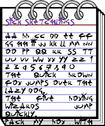 Sick Sketchlings Regular animated font preview Sick Sketchlings Regular animated font preview