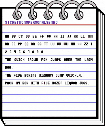 Sicret Mono PERSONAL Semi Bold animated font preview Sicret Mono PERSONAL Semi Bold animated font preview