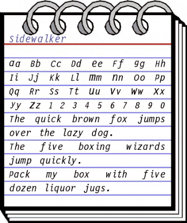 Sidewalker Regular animated font preview