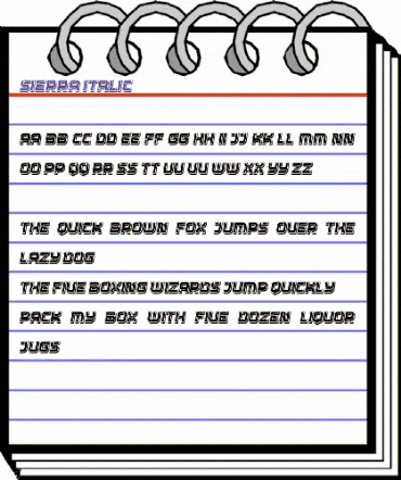 Sierra Italic animated font preview Sierra Italic animated font preview