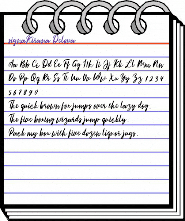 Kirana Delova Delova animated font preview