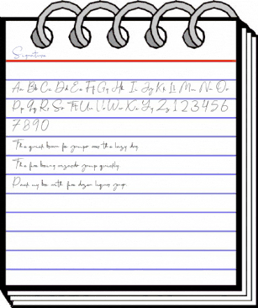 Signature Regular animated font preview Signature Regular animated font preview
