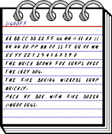 Signoff Regular animated font preview Signoff Regular animated font preview