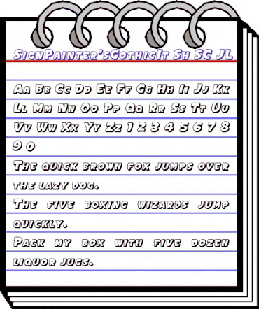 SignPainter'sGothicIt.Sh.SC JL Regular animated font preview SignPainter'sGothicIt.Sh.SC JL Regular animated font preview