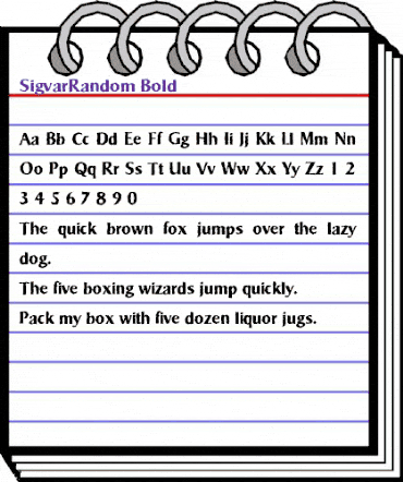 SigvarRandom Bold animated font preview SigvarRandom Bold animated font preview