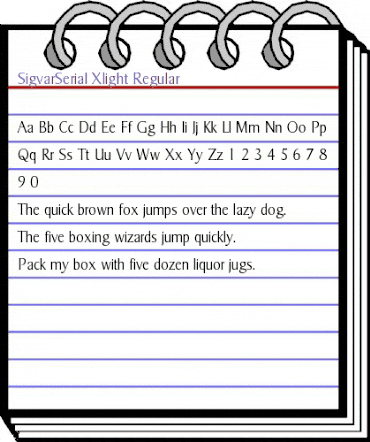 SigvarSerial-Xlight Regular animated font preview SigvarSerial-Xlight Regular animated font preview