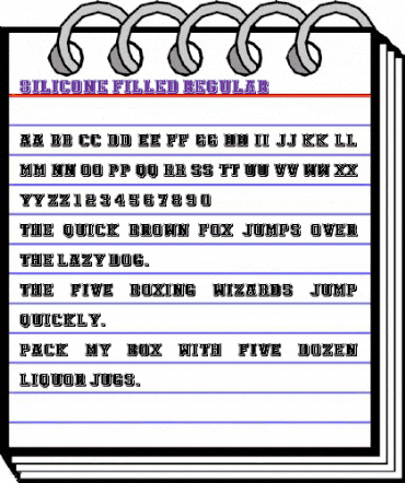 Silicone Filled Regular animated font preview