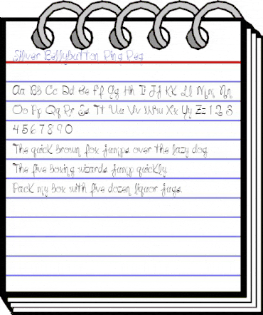 Silver Bellybutton Ring Regular animated font preview Silver Bellybutton Ring Regular animated font preview