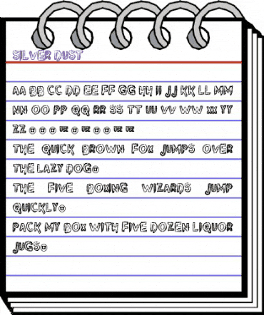 Silver Dust Regular animated font preview Silver Dust Regular animated font preview