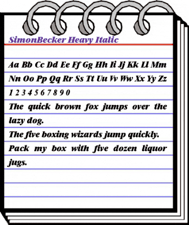 SimonBecker-Heavy Italic animated font preview SimonBecker-Heavy Italic animated font preview
