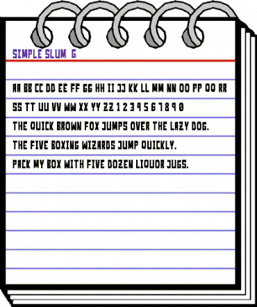 Simple Slum__G Regular animated font preview Simple Slum__G Regular animated font preview