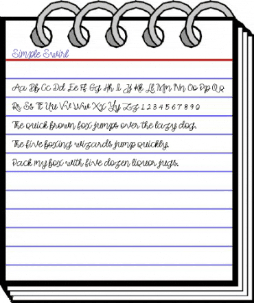 Simple Swirl Regular animated font preview