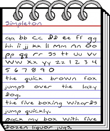 Simpleton Normal animated font preview Simpleton Normal animated font preview