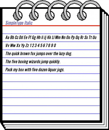 SimpleType Italic animated font preview SimpleType Italic animated font preview