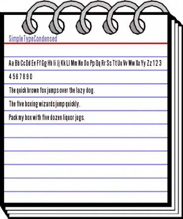 SimpleTypeCondensed Regular animated font preview SimpleTypeCondensed Regular animated font preview