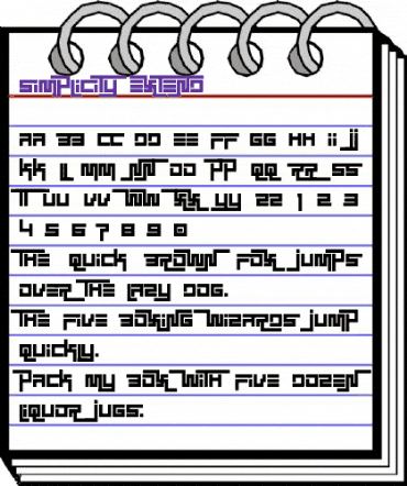 Simplicity Extend Regular animated font preview