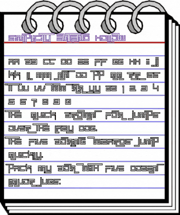 Simplicity Extend Hollow animated font preview Simplicity Extend Hollow animated font preview